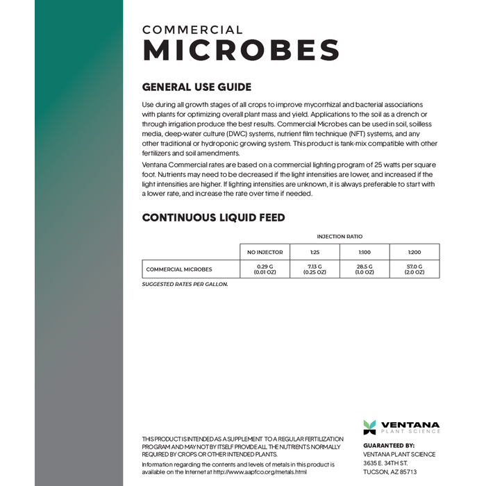 VPS Commercial Microbes Back Label
