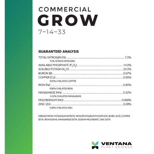 Ventana Plant Science - Commercial Grow (7-14-33)